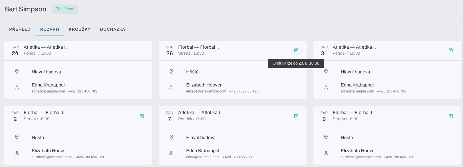 Podání omluvenky rodičem